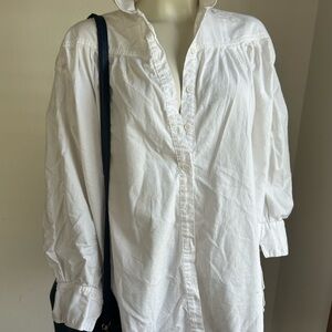 pennylane L White Button-Up Shirt
